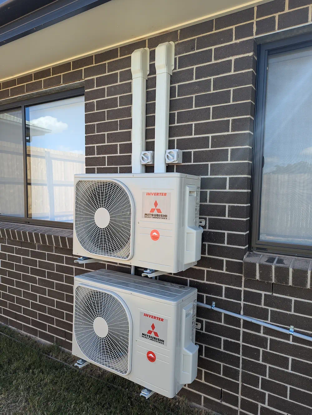 Triple aircon installation by electrician in Bellbird Park